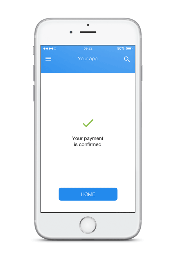 Scan2pay payment confirmation