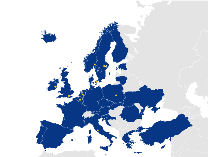 EU peppol access points map